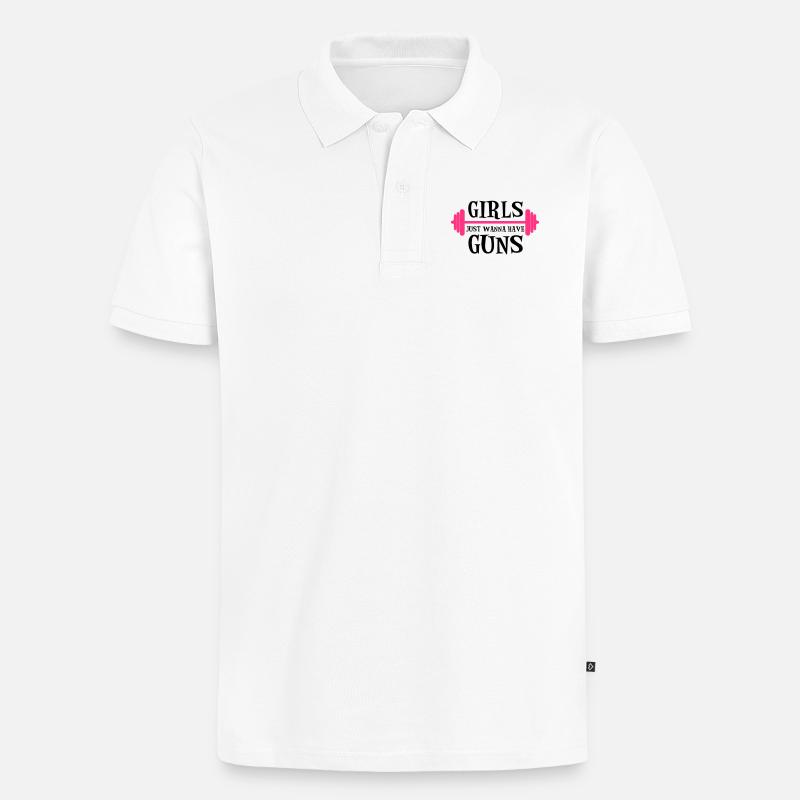 Guns - Männer Premium Bio Polo Shirt - Weiß