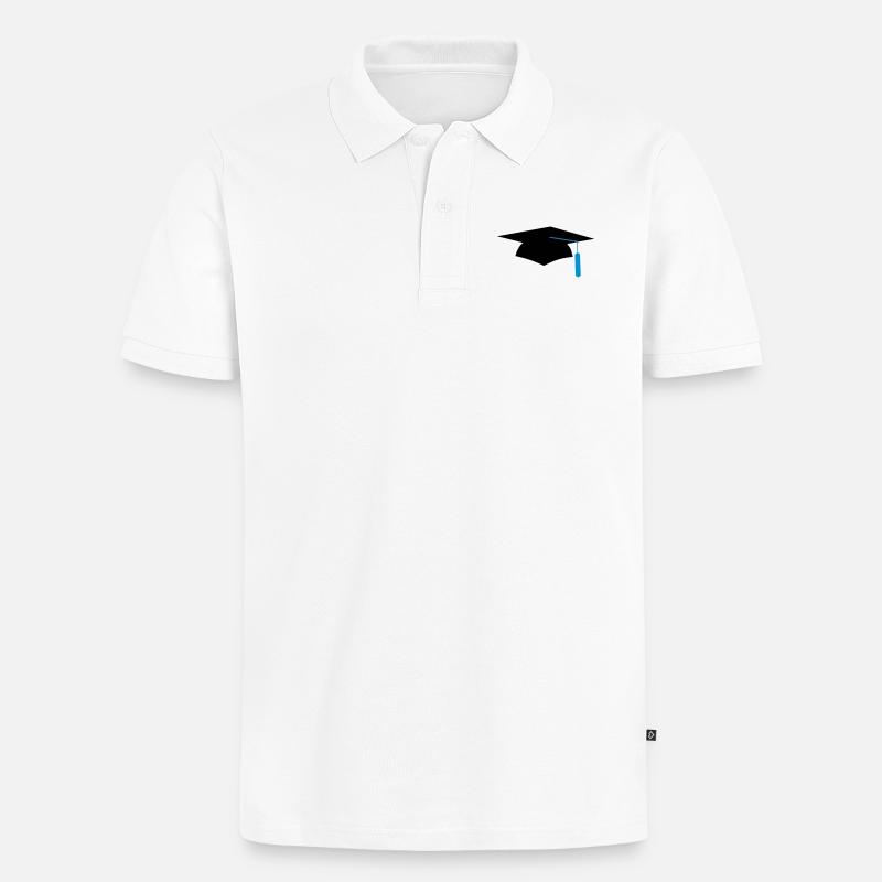 graduation - Männer Premium Bio Polo Shirt - Weiß