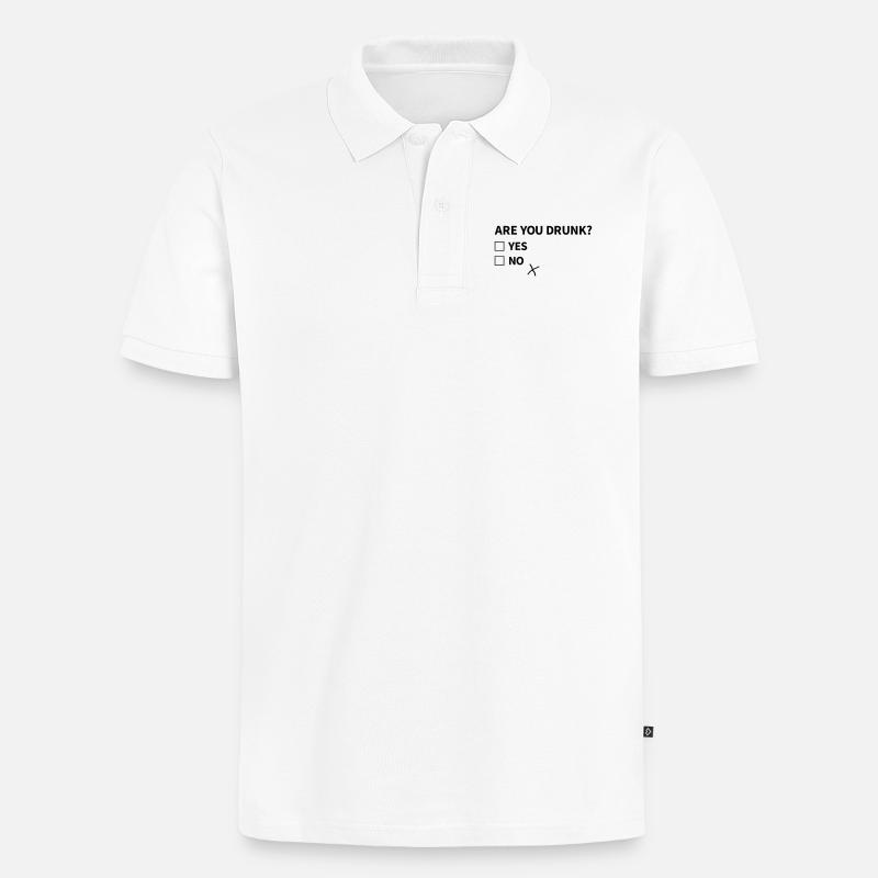 Are you drunk - Männer Premium Bio Polo Shirt - Weiß