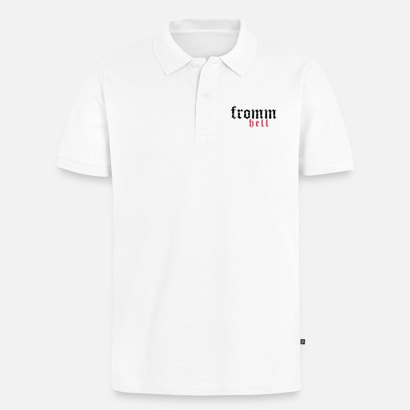 fromm hell_vec_2 de - Männer Premium Bio Polo Shirt - Weiß