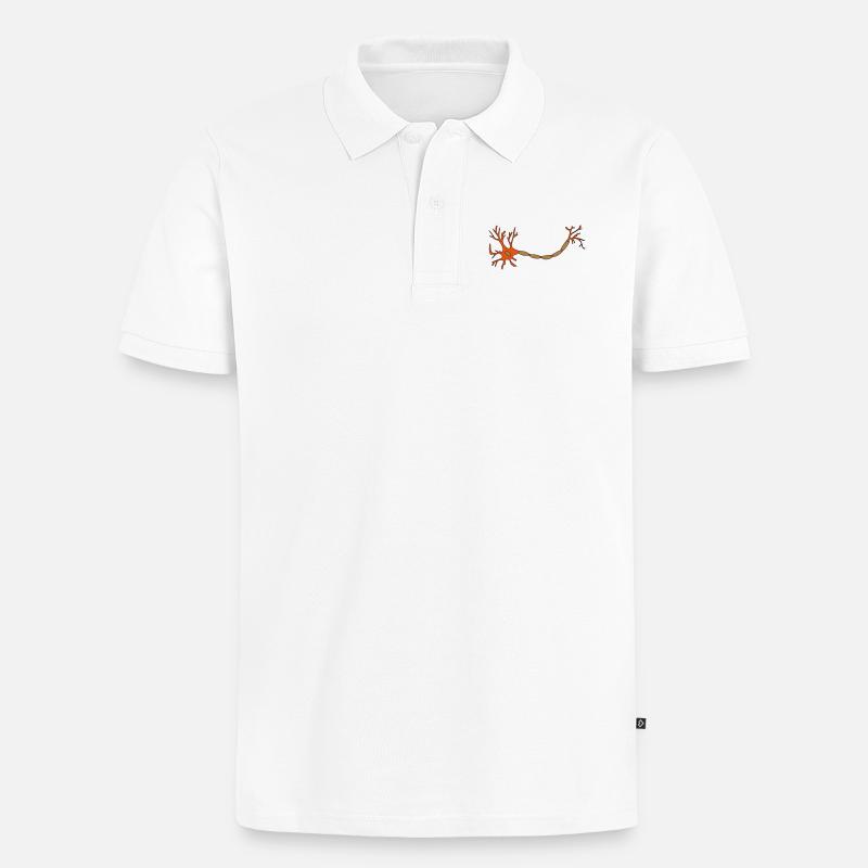Nerven - Männer Premium Bio Polo Shirt - Weiß