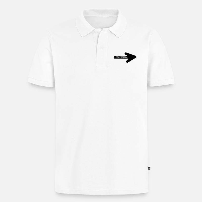 Compostela - Männer Premium Bio Polo Shirt - Weiß