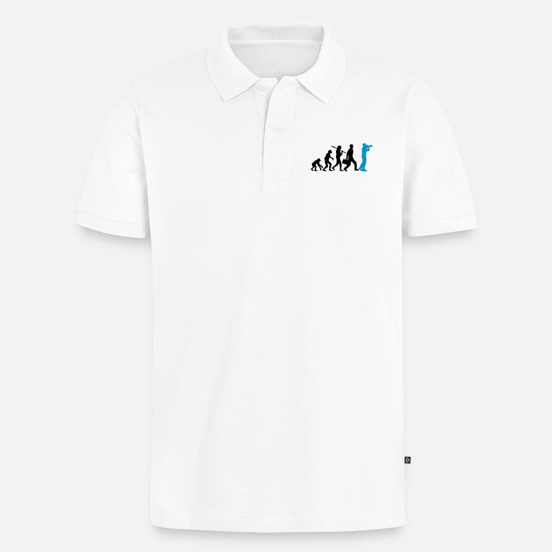 Fotograf Kamera Evolution - Männer Premium Bio Polo Shirt - Weiß