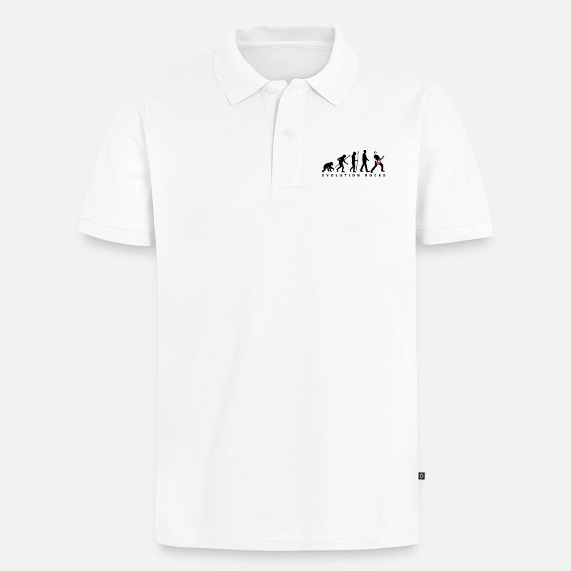 evolution_rocks_032012_b_2c - Männer Premium Bio Polo Shirt - Weiß