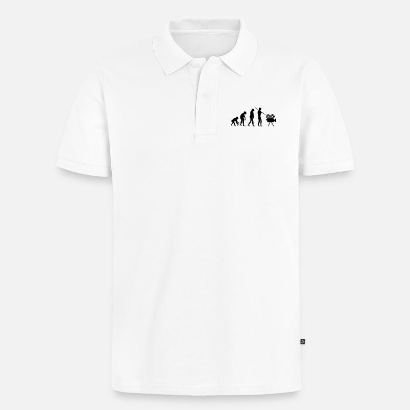 movie_evolution - Polo bio Premium Homme - blanc