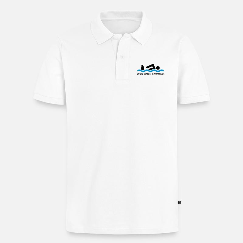 openwater - Männer Premium Bio Polo Shirt - Weiß