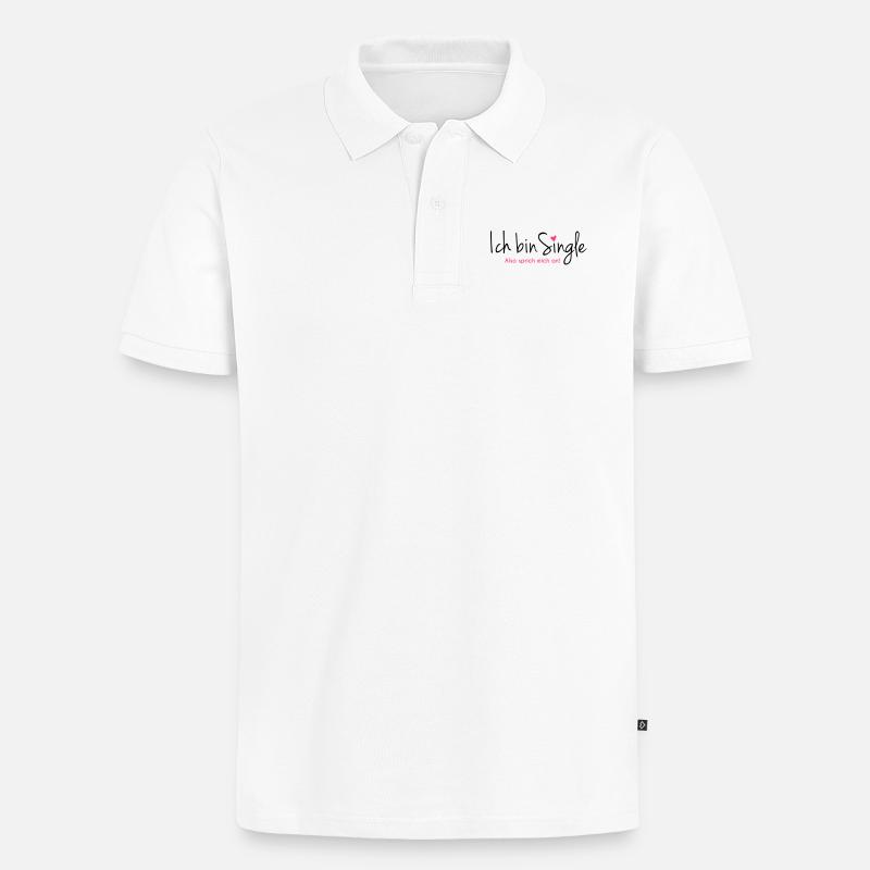 single - Männer Premium Bio Polo Shirt - Weiß