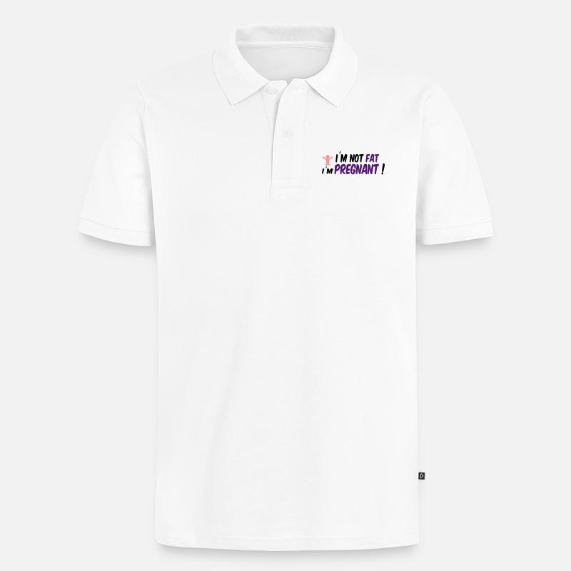 grossesse - Polo bio Premium Homme - blanc