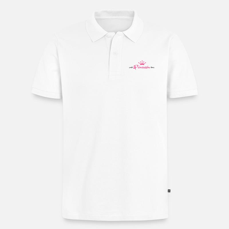 Prinzessin mit Krone - Polo bio Premium Homme - blanc