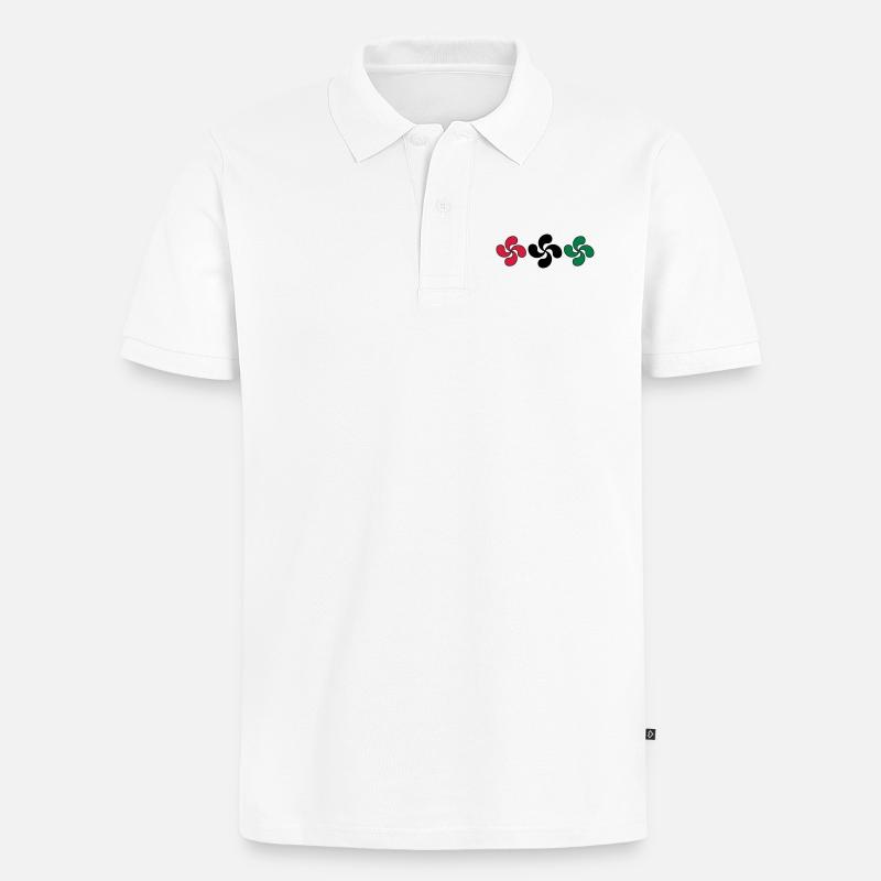 Croix Basques - Polo bio Premium Homme - blanc