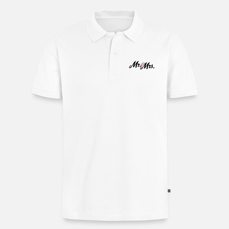 hochzeit - Männer Premium Bio Polo Shirt - Weiß