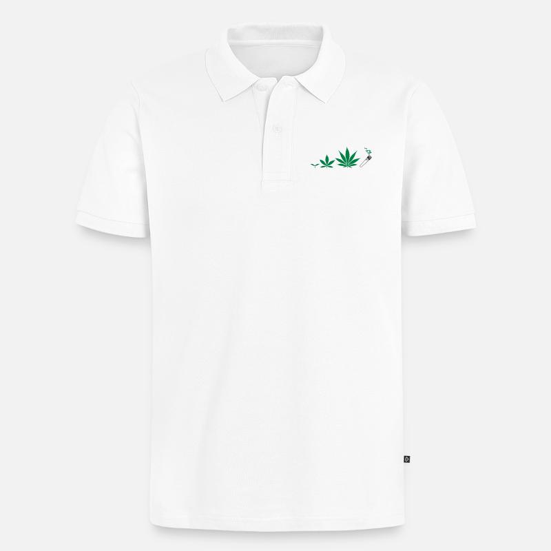 Cannabis development - Männer Premium Bio Polo Shirt - Weiß