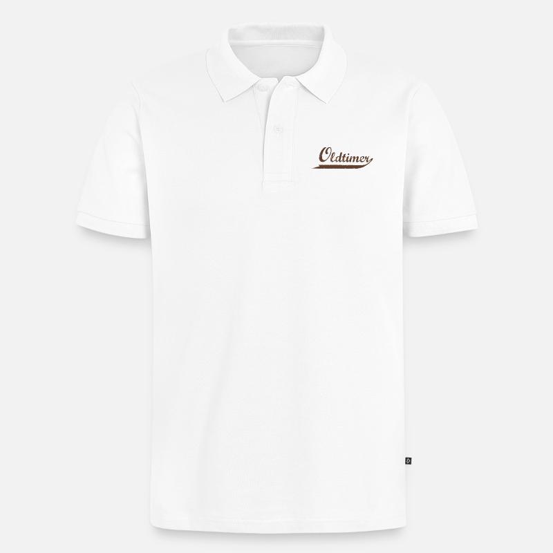 Oldtimer / Rentner - Männer Premium Bio Polo Shirt - Weiß