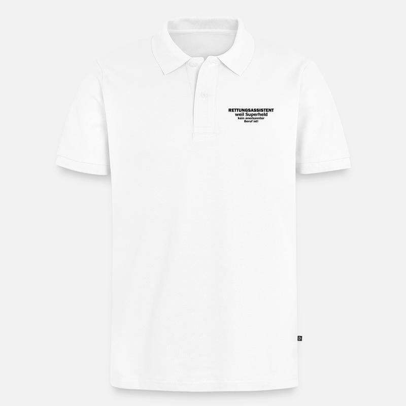 rettungsassistent - Männer Premium Bio Polo Shirt - Weiß