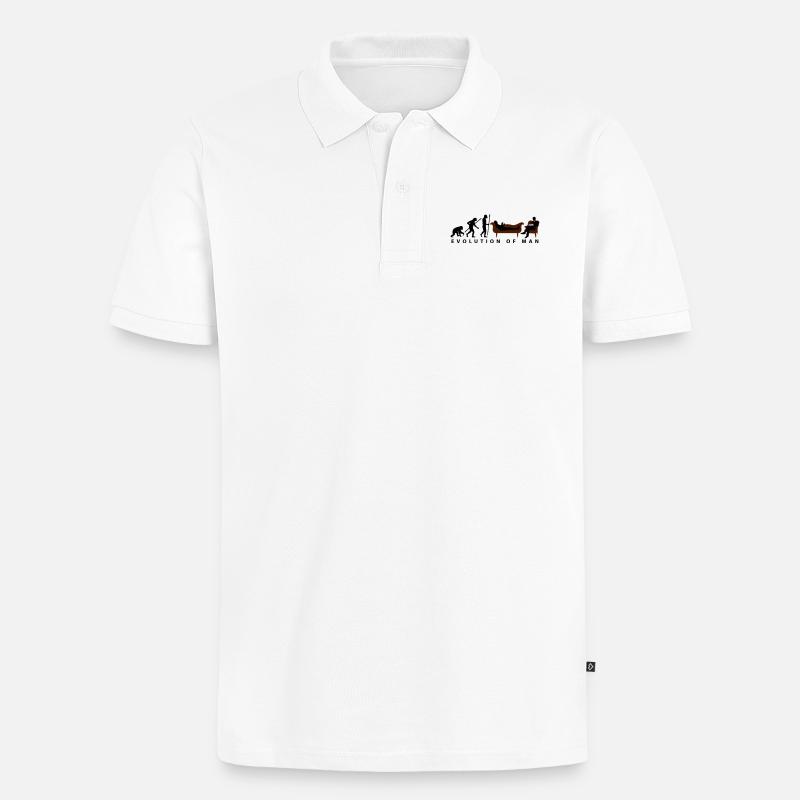evolution_therapeut_psychologe_11_2016_a - Männer Premium Bio Polo Shirt - Weiß