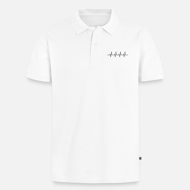 pulsation - Polo bio Premium Homme - blanc