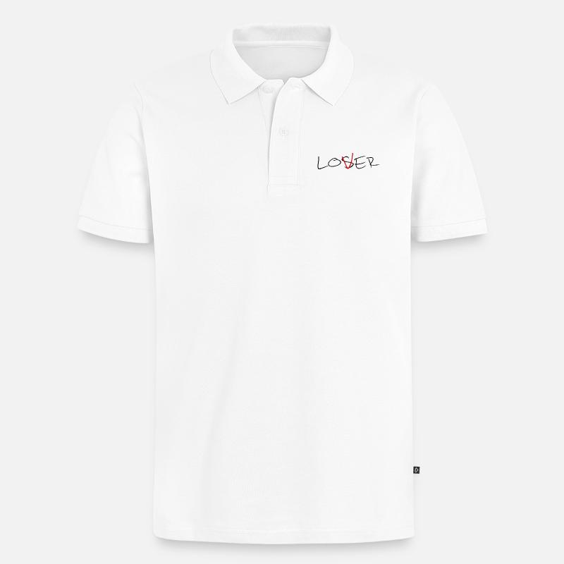 Perdant / amant - Polo bio Premium Homme - blanc