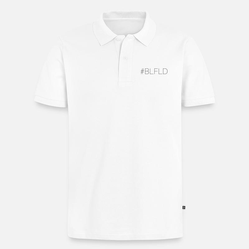 BLFLD Bielefeld - Männer Premium Bio Polo Shirt - Weiß