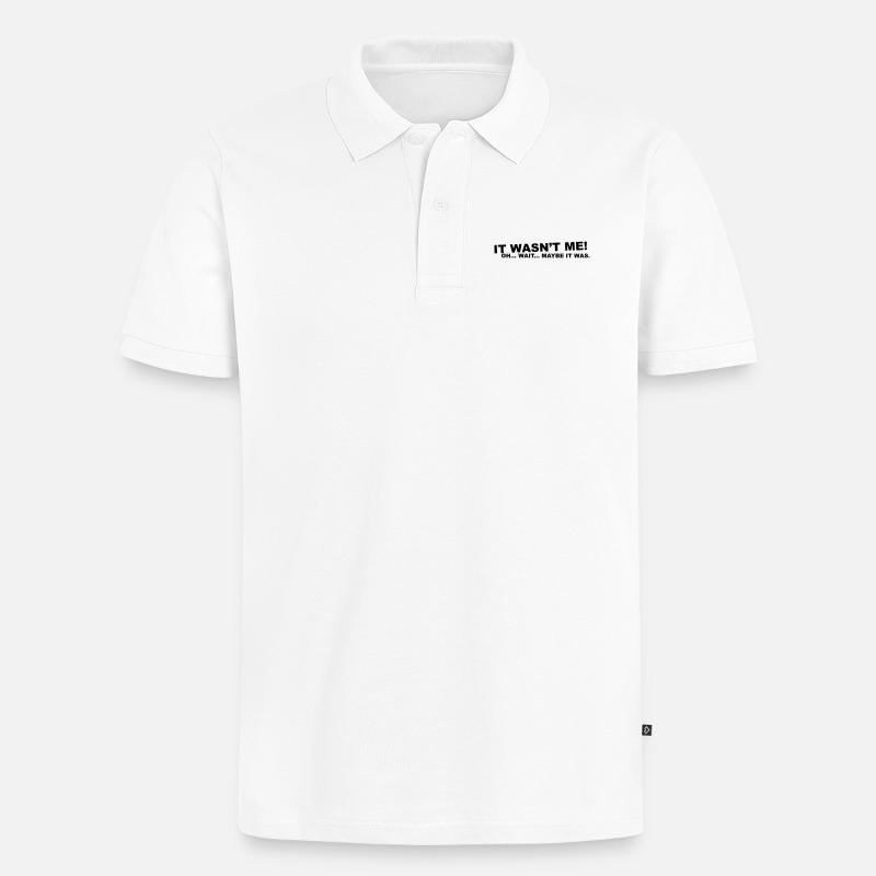 n'était pas moi! oh .... patienter ... - Polo bio Premium Homme - blanc