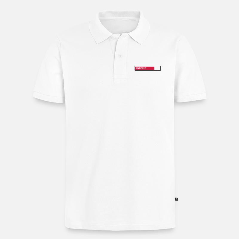 Loading - Männer Premium Bio Polo Shirt - Weiß