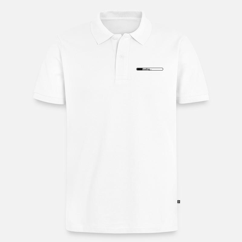 Ladebalken //loading//laden //lädt // Dauer //Zeit - Männer Premium Bio Polo Shirt - Weiß