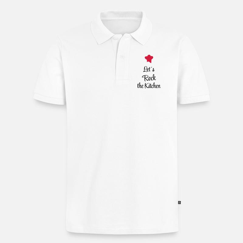 Let`s rock the Kitchen - Männer Premium Bio Polo Shirt - Weiß