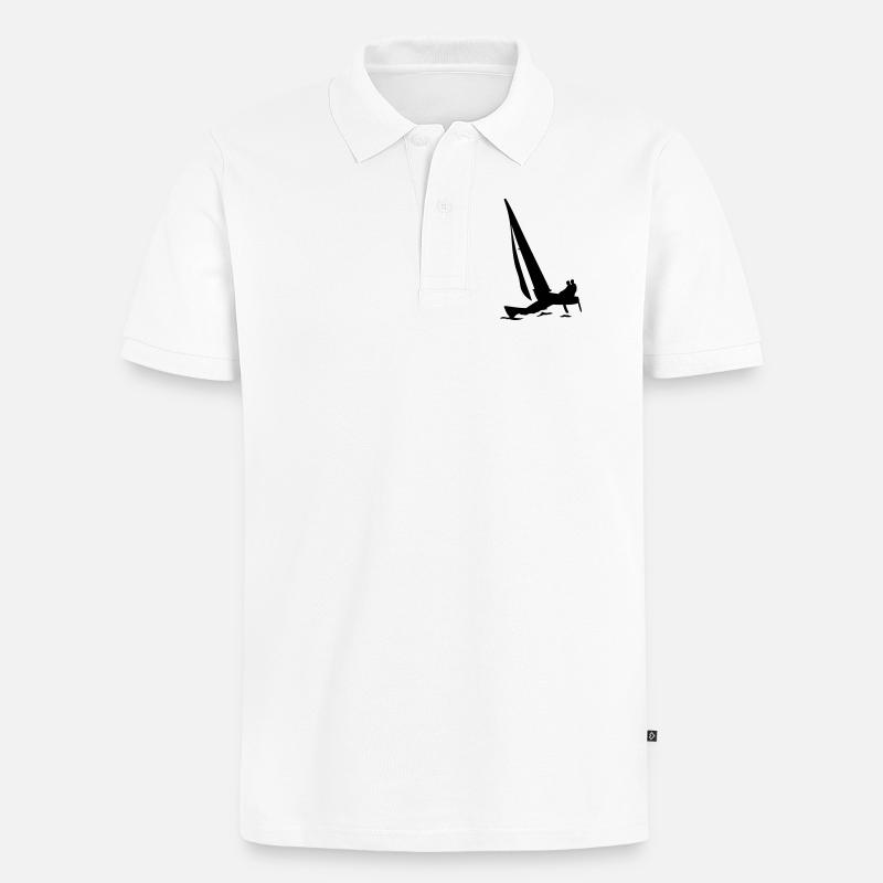 Katamaran - Männer Premium Bio Polo Shirt - Weiß