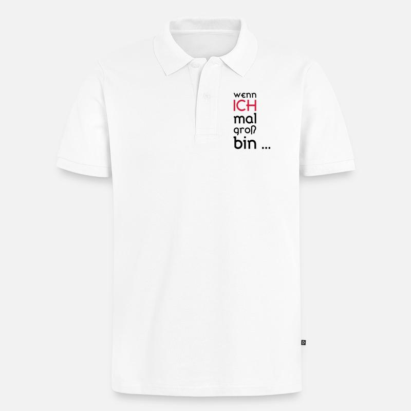 ...wenn ich mal groß bin... - Männer Premium Bio Polo Shirt - Weiß