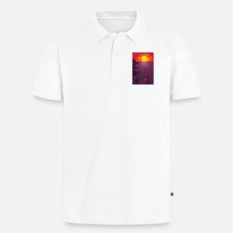 Samurai 3 - Männer Premium Bio Polo Shirt - Weiß
