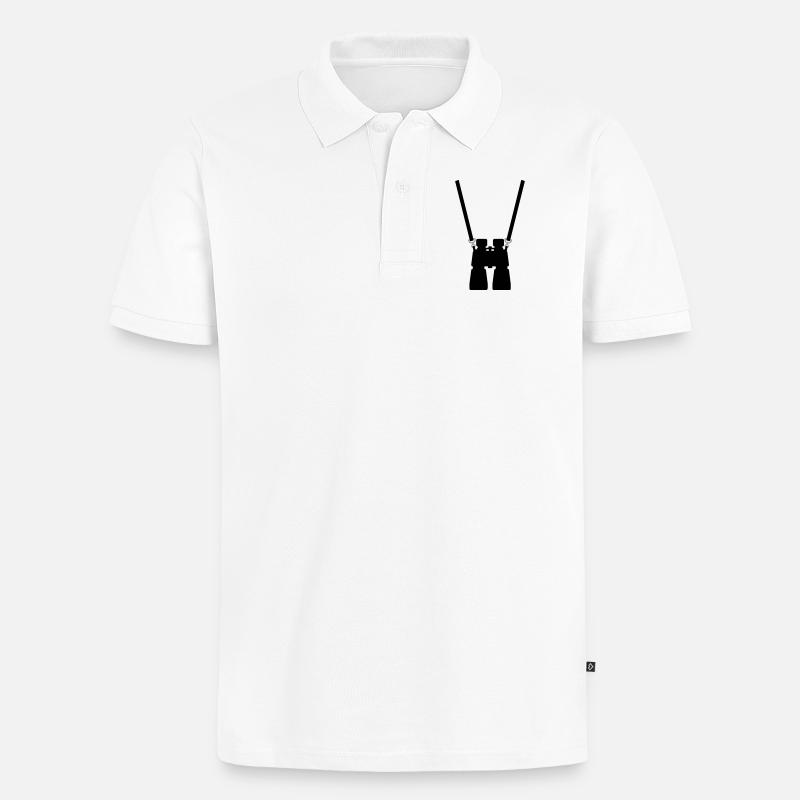 binoculaire - Polo bio Premium Homme - blanc