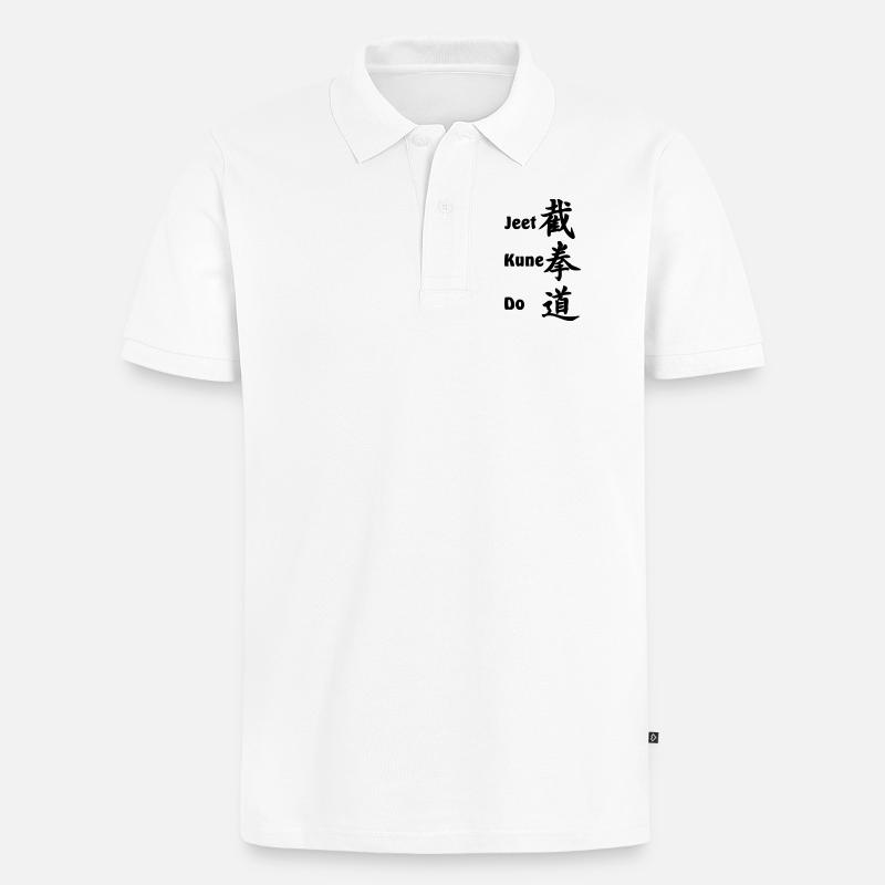 Jeet kun do Bruce Lee - Männer Premium Bio Polo Shirt - Weiß
