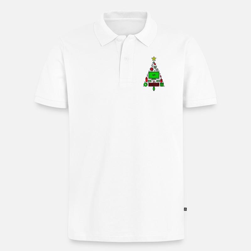 Code Computer Code Debug Skripting Programmierer - Männer Premium Bio Polo Shirt - Weiß