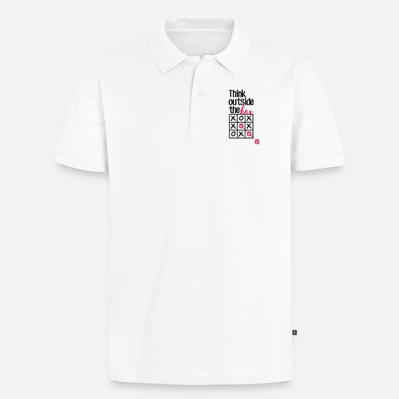 Pink Box Chain-Skript - Männer Premium Bio Polo Shirt - Weiß