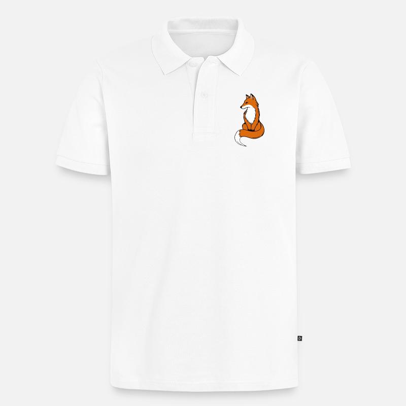 Fuchs - Männer Premium Bio Polo Shirt - Weiß