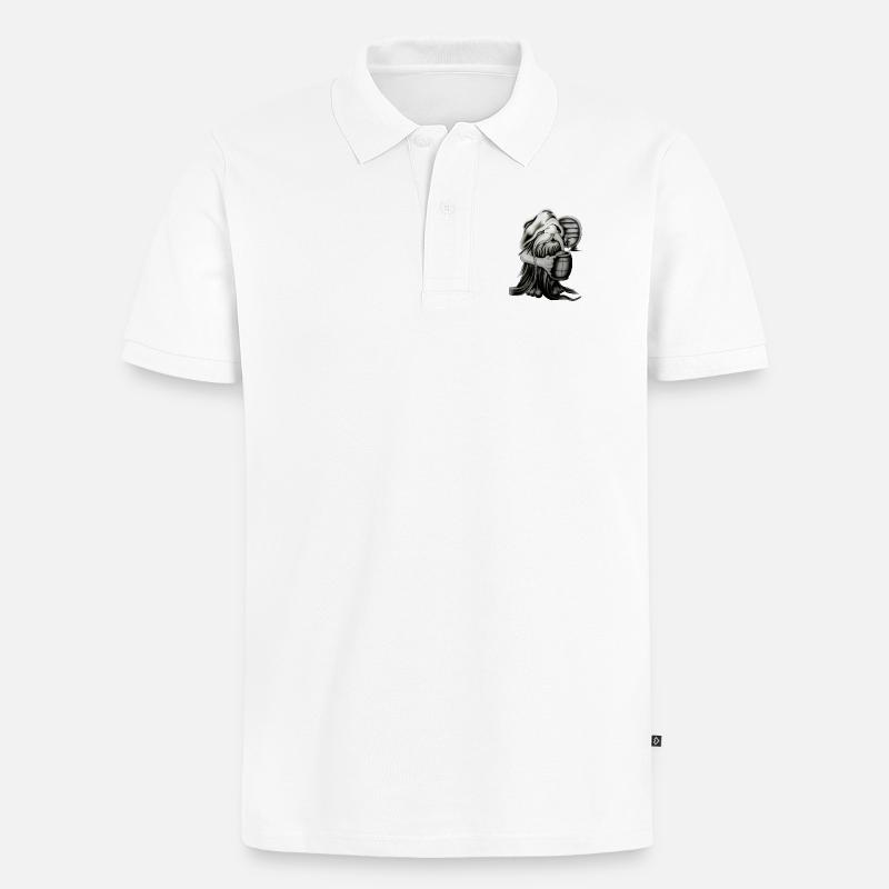 Biergnom - Männer Premium Bio Polo Shirt - Weiß