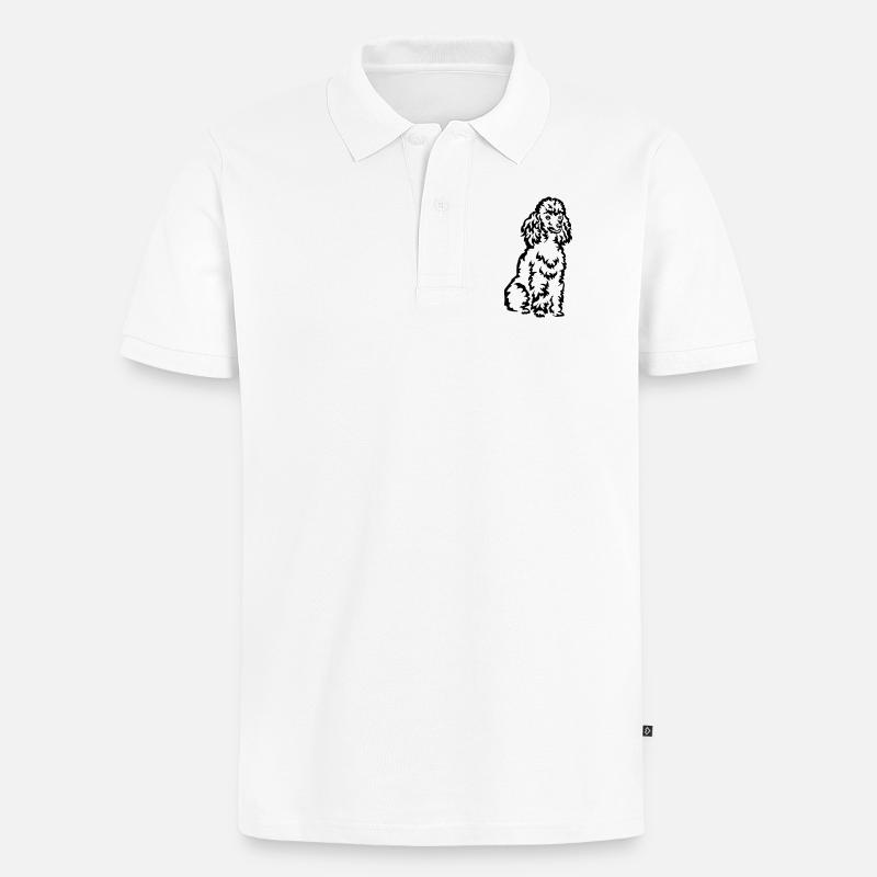 Caniche - Polo bio Premium Homme - blanc