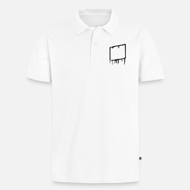 graffiti_frame - Männer Premium Bio Polo Shirt - Weiß
