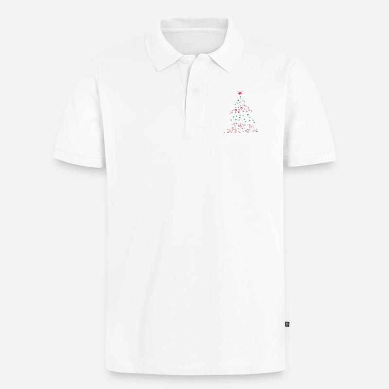 Weihnachtsbaum, Christbaum - Männer Premium Bio Polo Shirt - Weiß