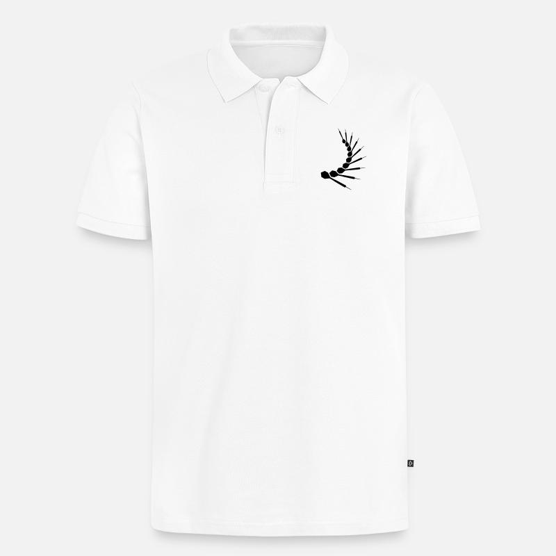 Dart Pattern - Männer Premium Bio Polo Shirt - Weiß
