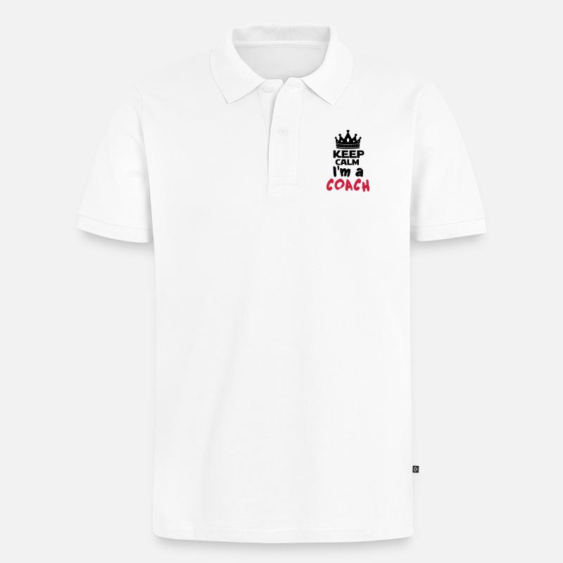 I'm a coach - Polo bio Premium Homme - blanc