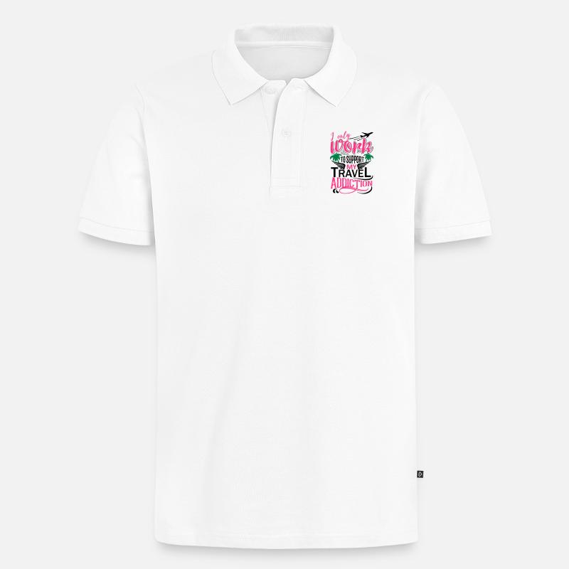 I only work Premium - Männer Premium Bio Polo Shirt - Weiß