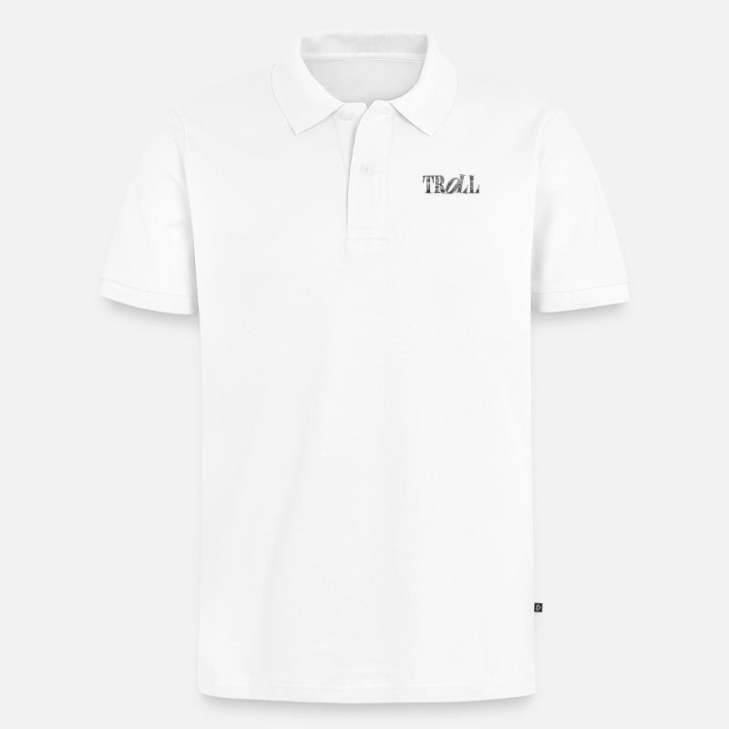 Troll - Männer Premium Bio Polo Shirt - Weiß