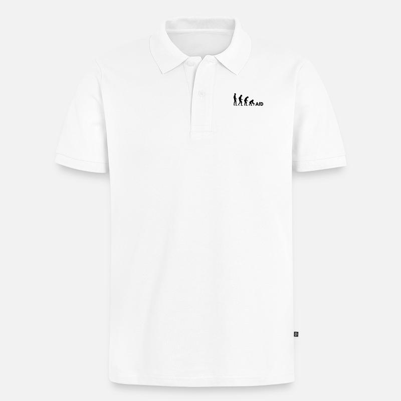 AfD Evolution - Polo bio Premium Homme - blanc