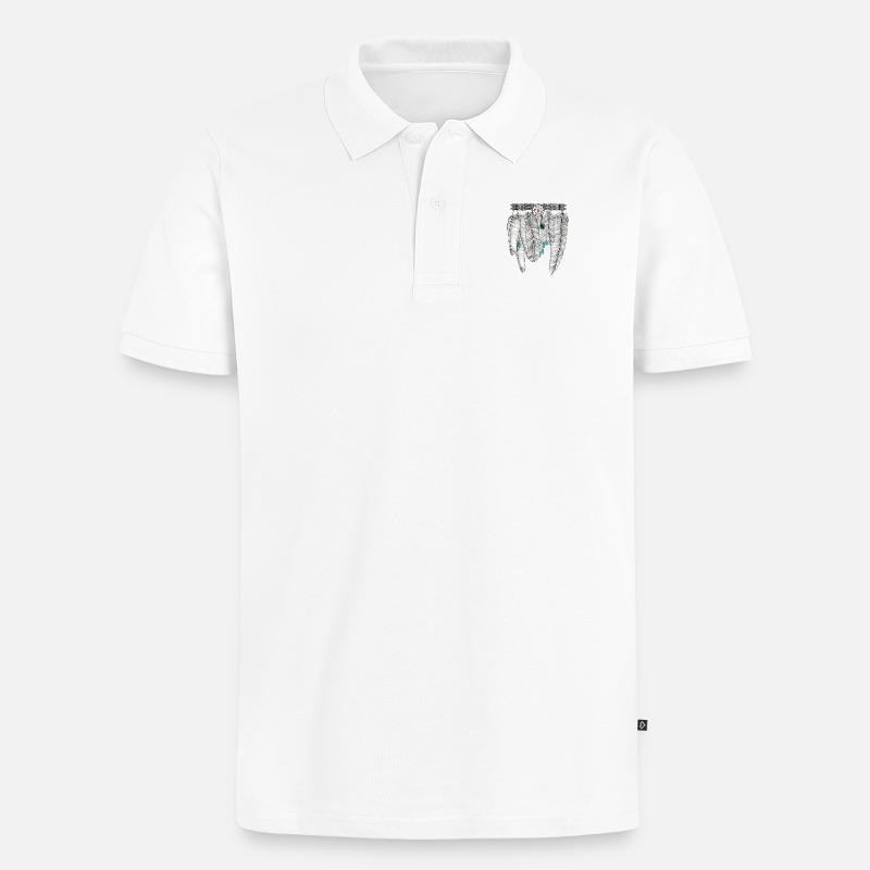 Feather - Männer Premium Bio Polo Shirt - Weiß