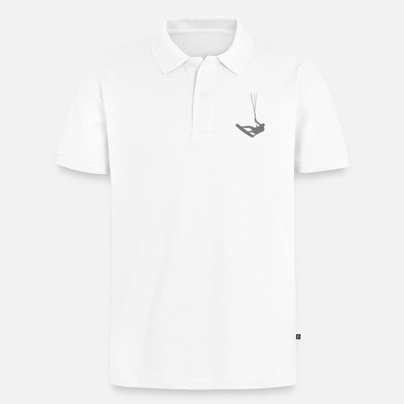 Kitesurfer - Männer Premium Bio Polo Shirt - Weiß