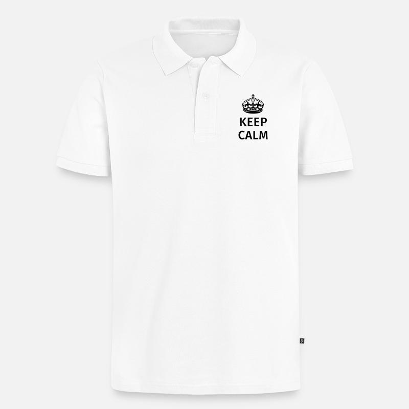 Keep Calm - Polo bio Premium Homme - blanc