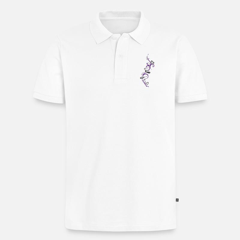 Eheringe, Hochzeit, Ehe, zwei Ringe - Männer Premium Bio Polo Shirt - Weiß