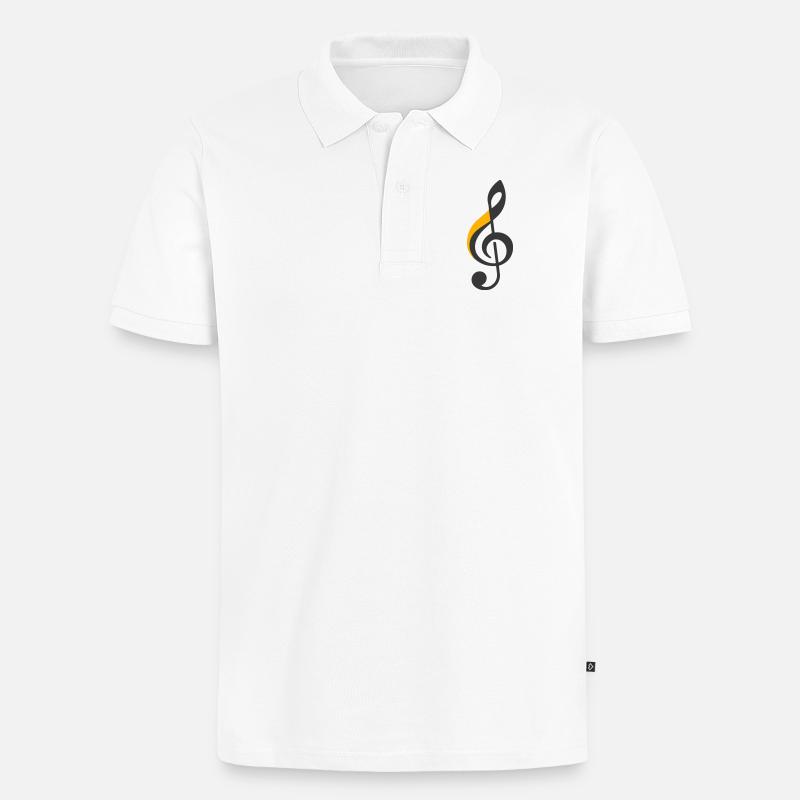 Symbole de la clé de sol - Polo bio Premium Homme - blanc