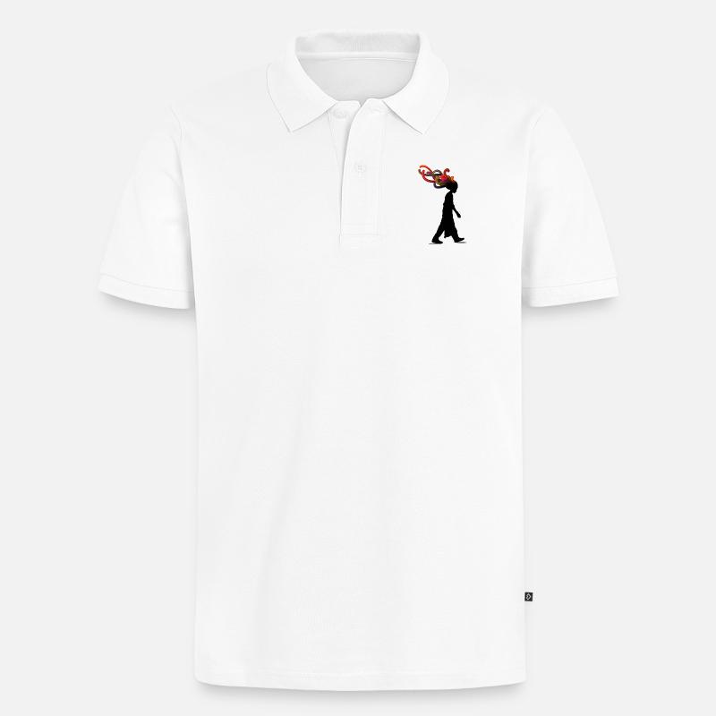 Träumer - Männer Premium Bio Polo Shirt - Weiß