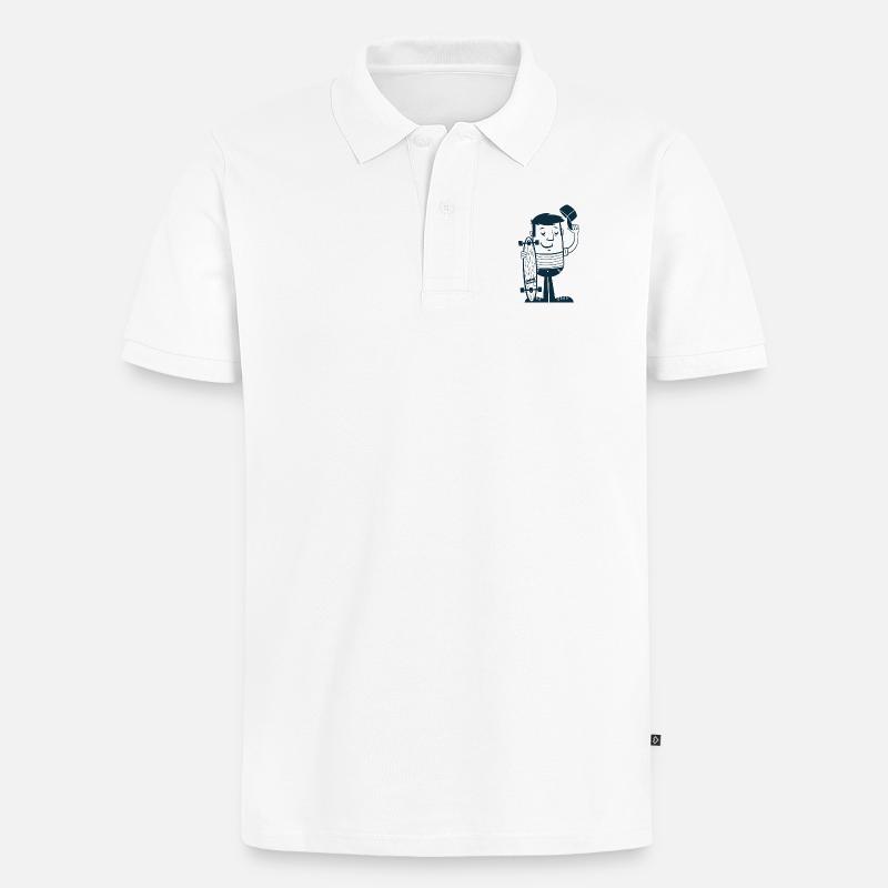 Don't Call It Skateboard - Männer Premium Bio Polo Shirt - Weiß